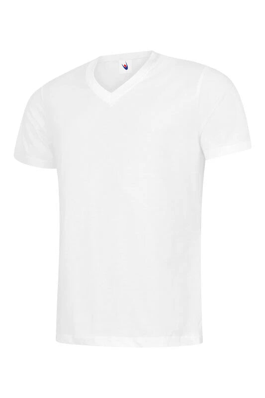 Personalised Custom Printed Classic V Neck T-shirt Your Text Logo Unisex UC317