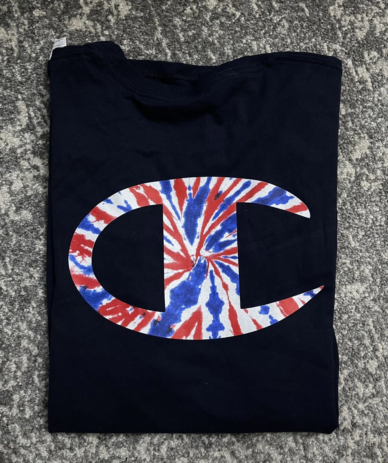Champion Men’s Classic Graphic Tee in Blue Size Large