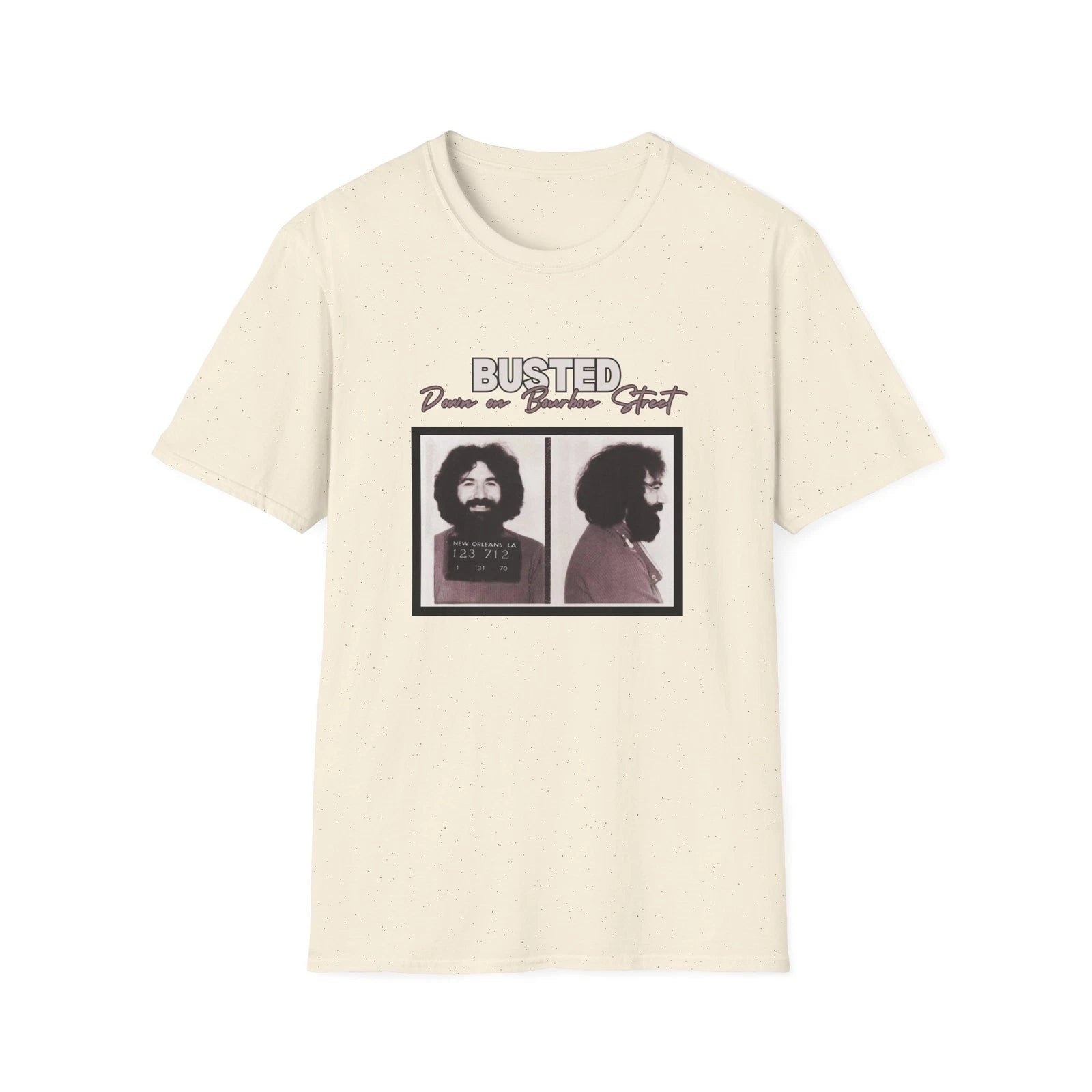 Jerry Garcia Mugshot Grateful Dead Unisex T-Shirt - Rock 'n' Roll Music Lover