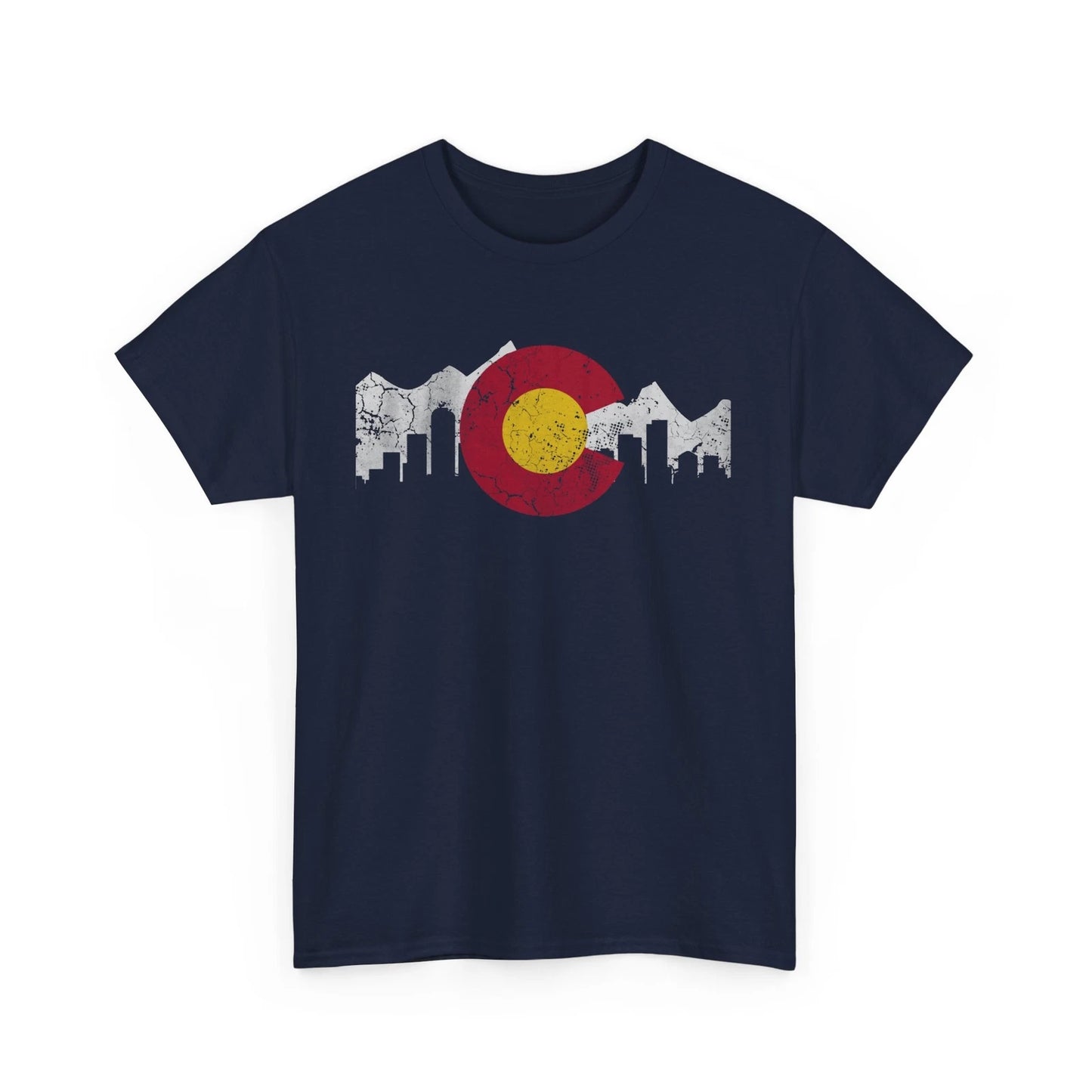 Colorado Sun Retro Tee, Unisex Heavy Cotton Shirt, Gift for Outdoors Lovers,