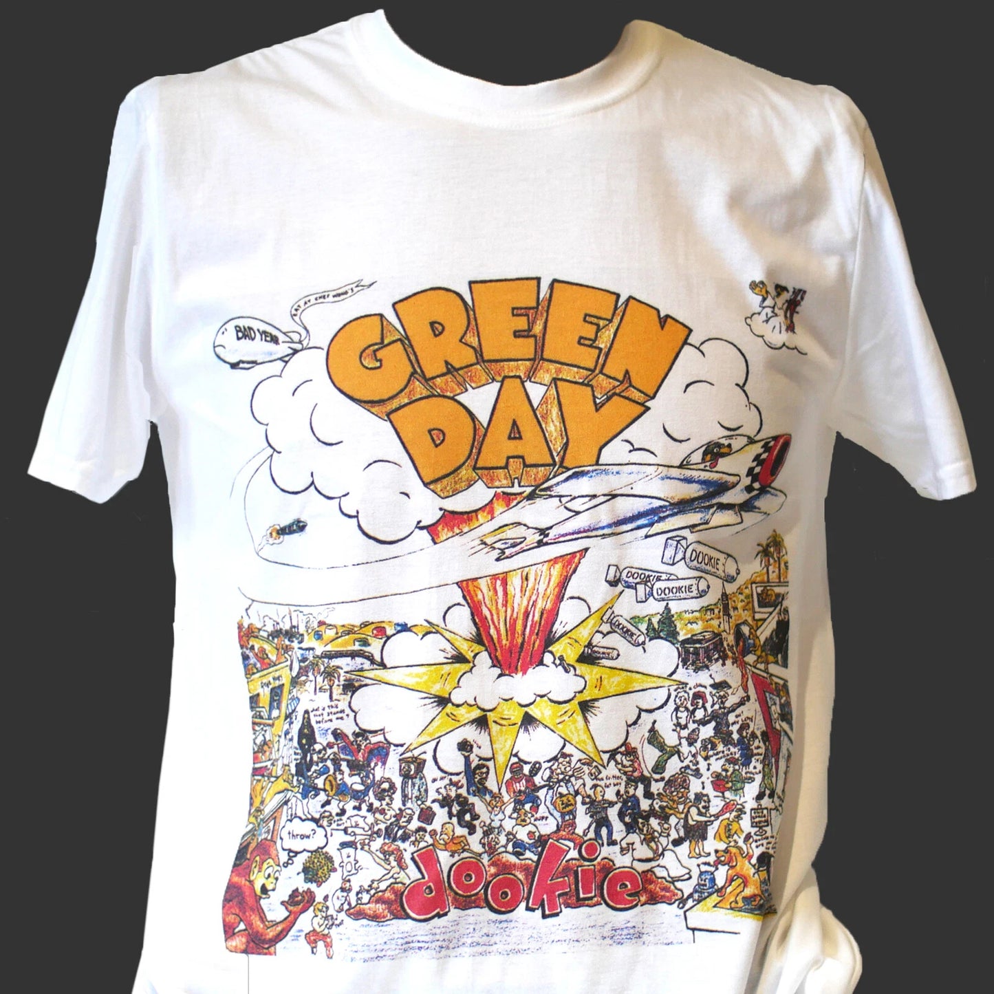 PUNK ROCK T-SHIRT White Short Sleeve Gildan unisex S-3XL