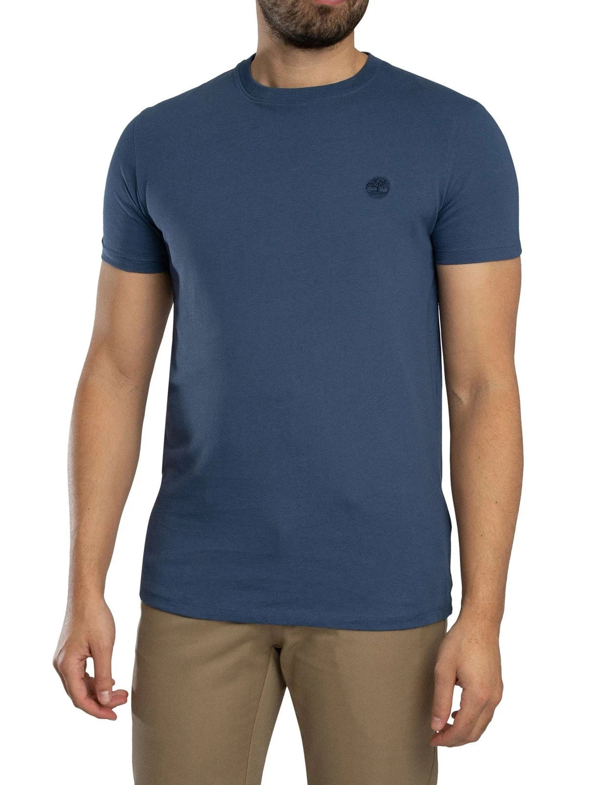 Timberland Men's Slim Fit Embroidered Logo T-Shirt, Blue