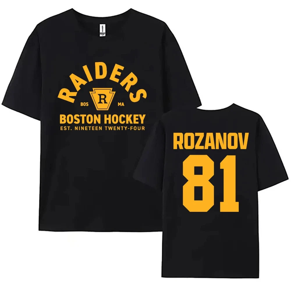 Heated Rivalry Rozanov 81 T-Shirt Boston Raiders TV Series Cotton Unisex UK