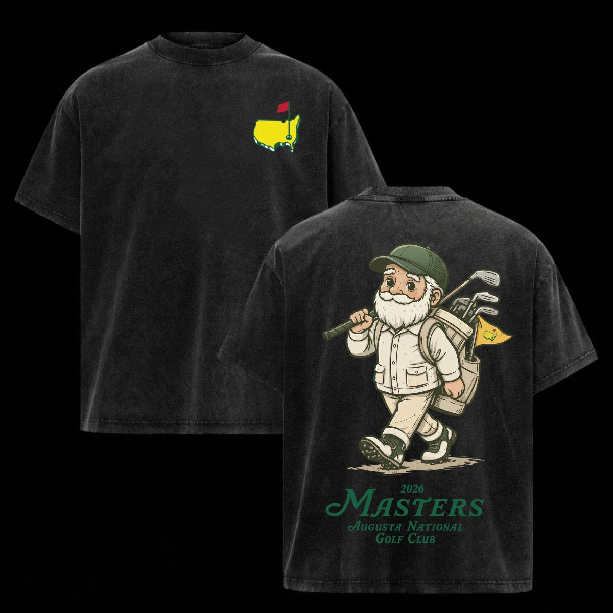 The Masters Tournament 2026 Shirt Heavy Cotton Wash Oversized Golf Trending Tee