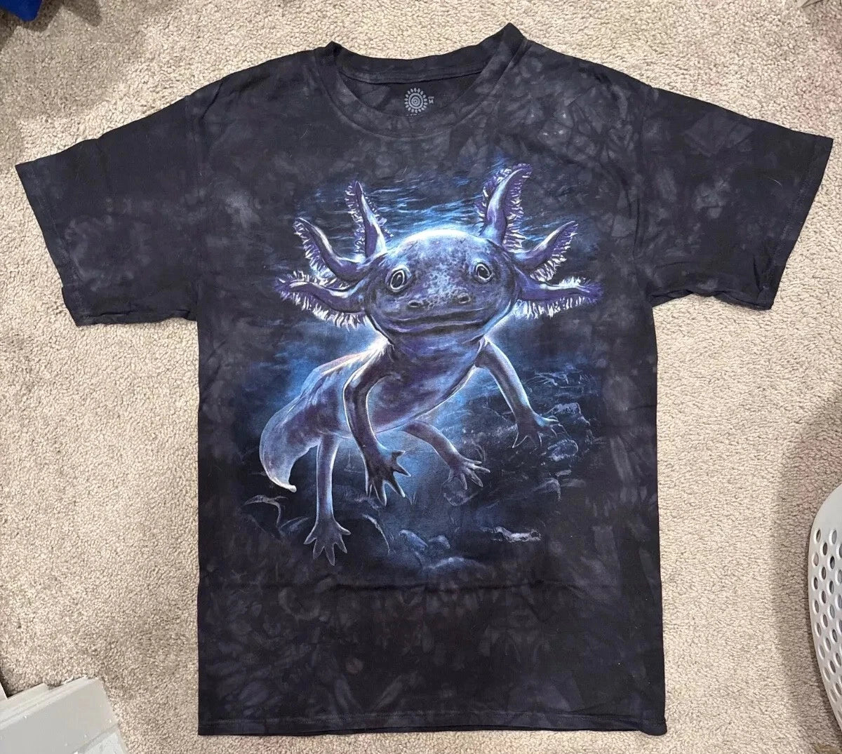 The Mountain Axolotl Purple/Black Tie-Dye Shirt, Brand New, Men's Sizes