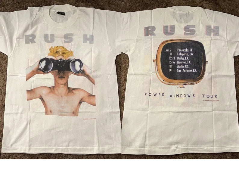 1985 Rush Power Windows Tour Concert T-Shirt