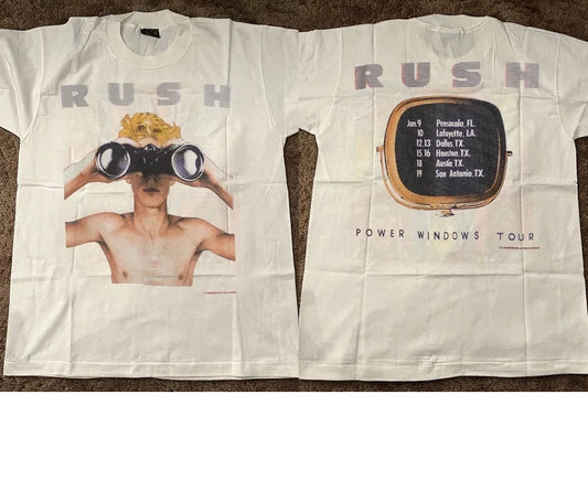 1985 Rush Power Windows Tour Concert T-Shirt