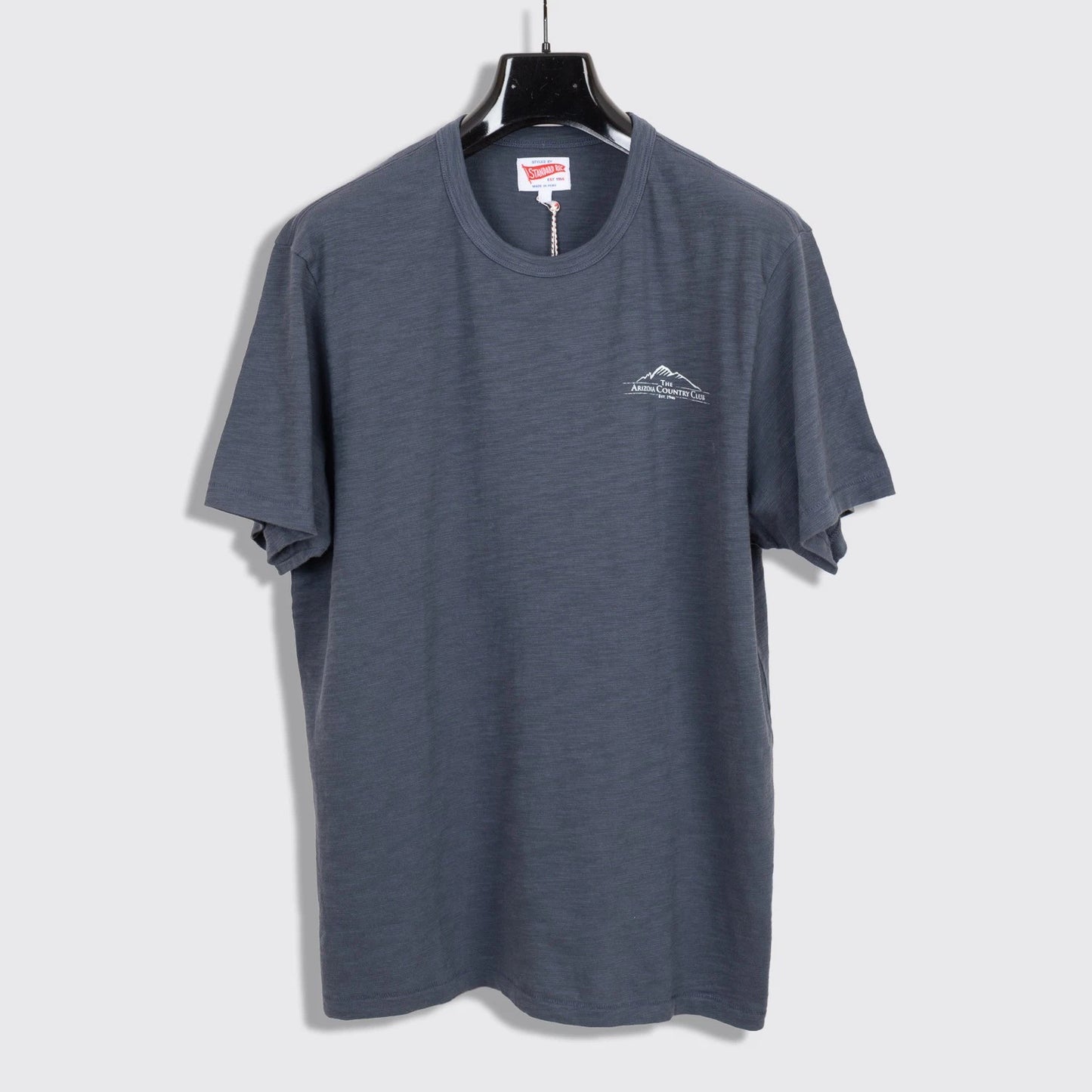 Standard Rec Arizona CC Short Sleeve T-Shirt Size M Blue Slub Cotton Jersey Tee