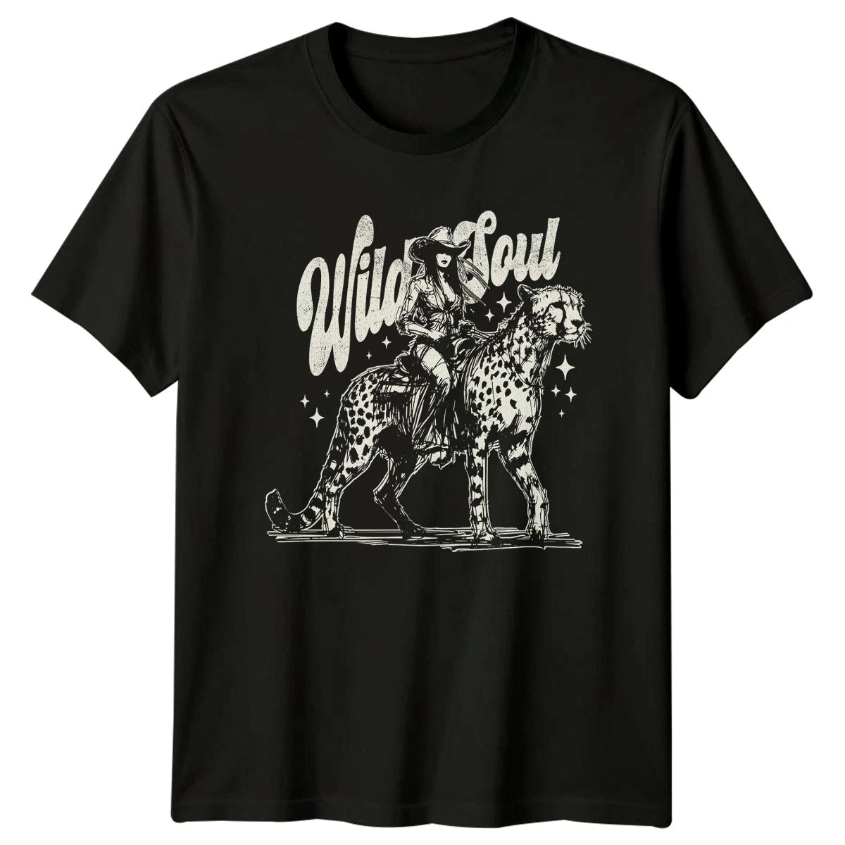 Wild Soul Womens T-Shirt Cowgirl Aesthetic Western Lifestyle Birthday