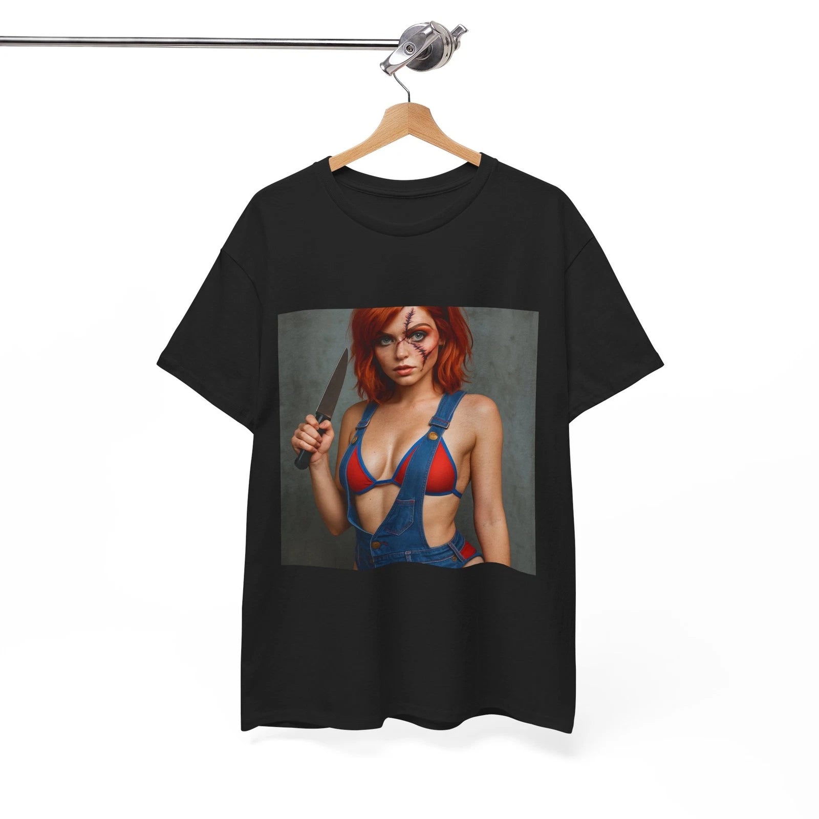 Sexy Female Chucky Unisex Tee Horror T-Shirt Halloween Child's Play Lady Cute !!