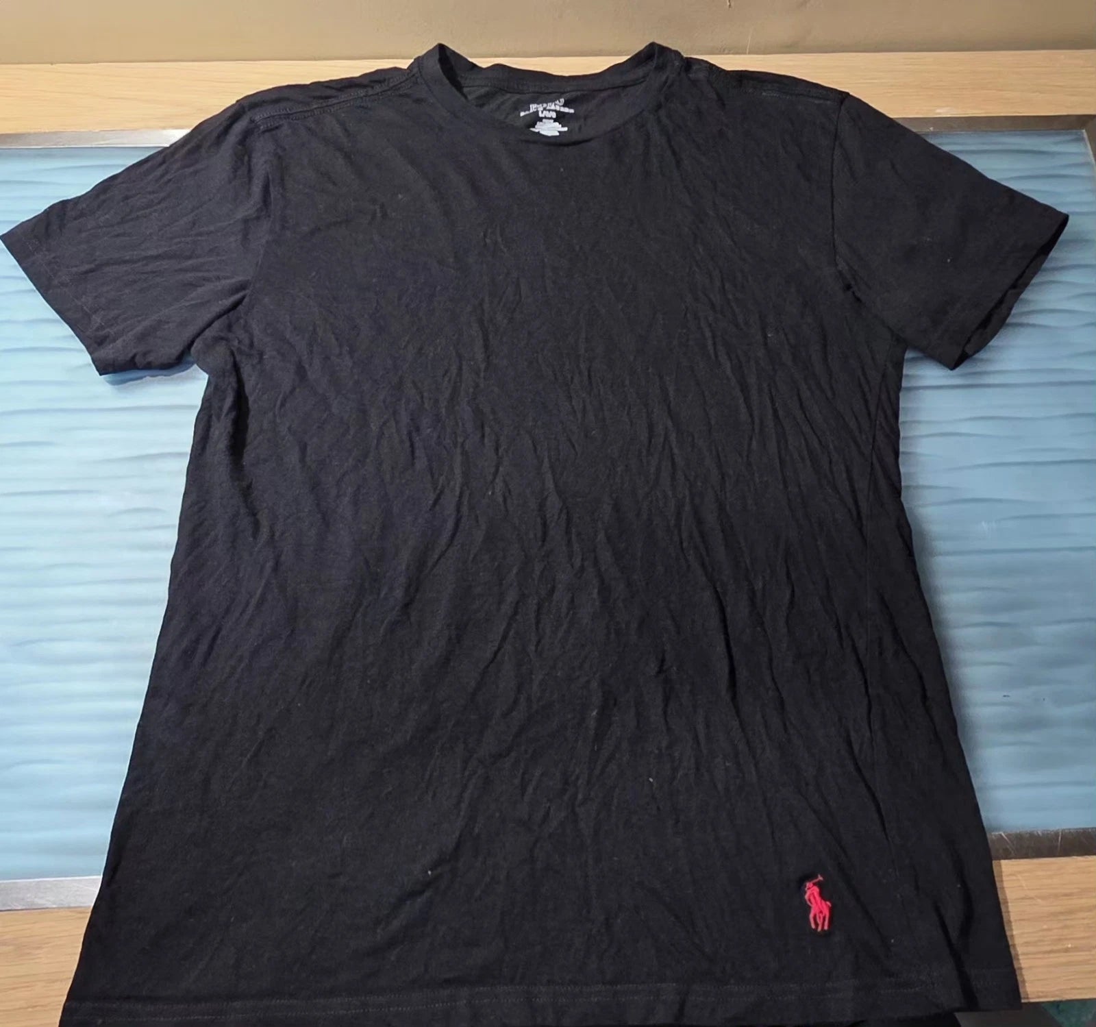 POLO RALPH LAUREN T-Shirt Men's Large Black Short Sleeve Slim Fit