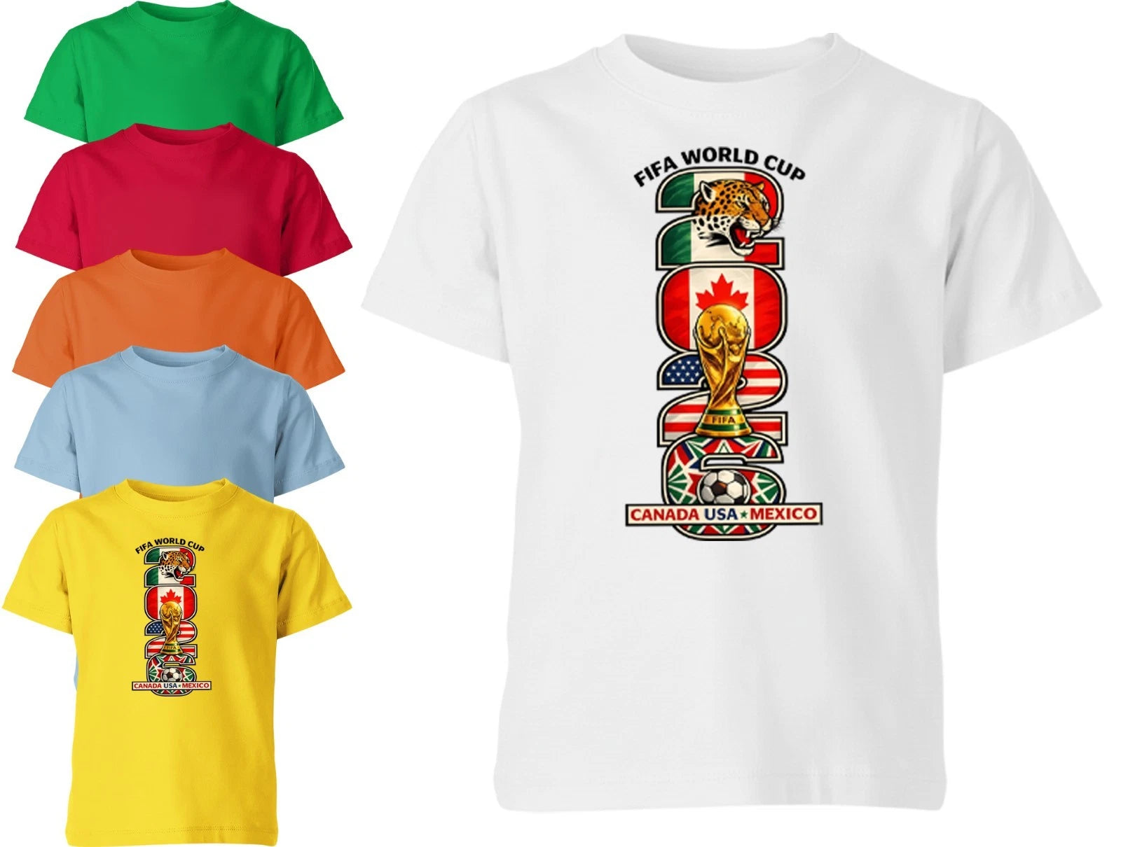 Football World Cup 2026 Kids Boys Girls Unisex T Shirt Soccer Fan Tee Gift