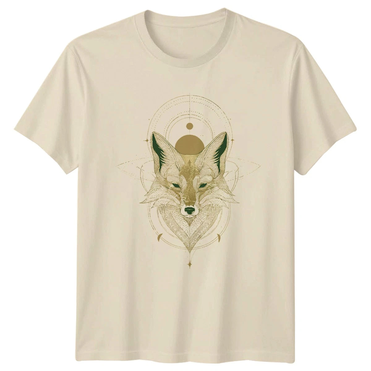 Celestial Fox Spirit Animal Design T-Shirt Boho Celestial Wildlife