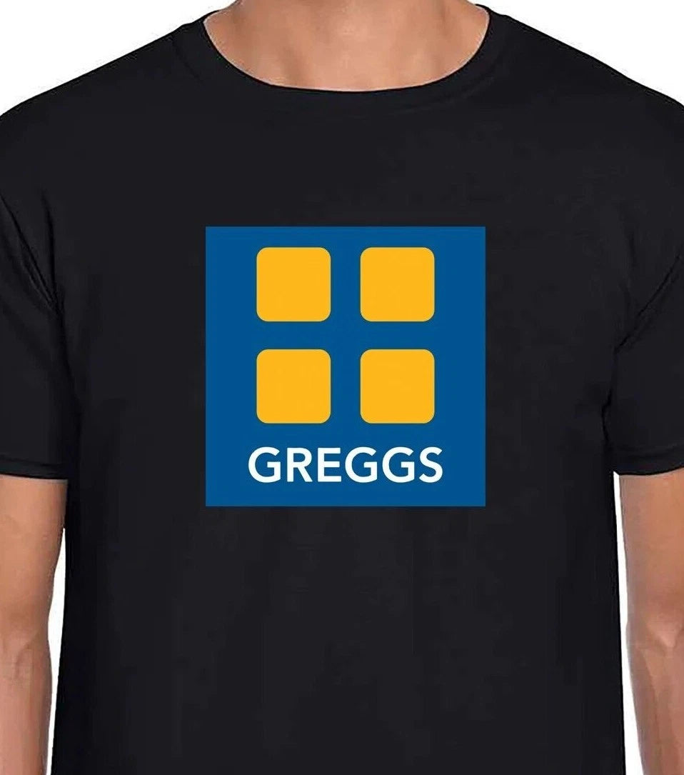 Greggs Square Logo T-Shirt Unisex Gildan Softstyle Tshirt Beer Sausage Roll Fun