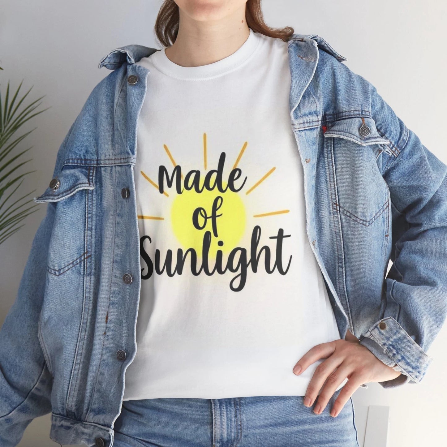 Sunlight Tee, Minimalist Sun Behind Design T-Shirt, Unisex Cotton Tee, Graphic