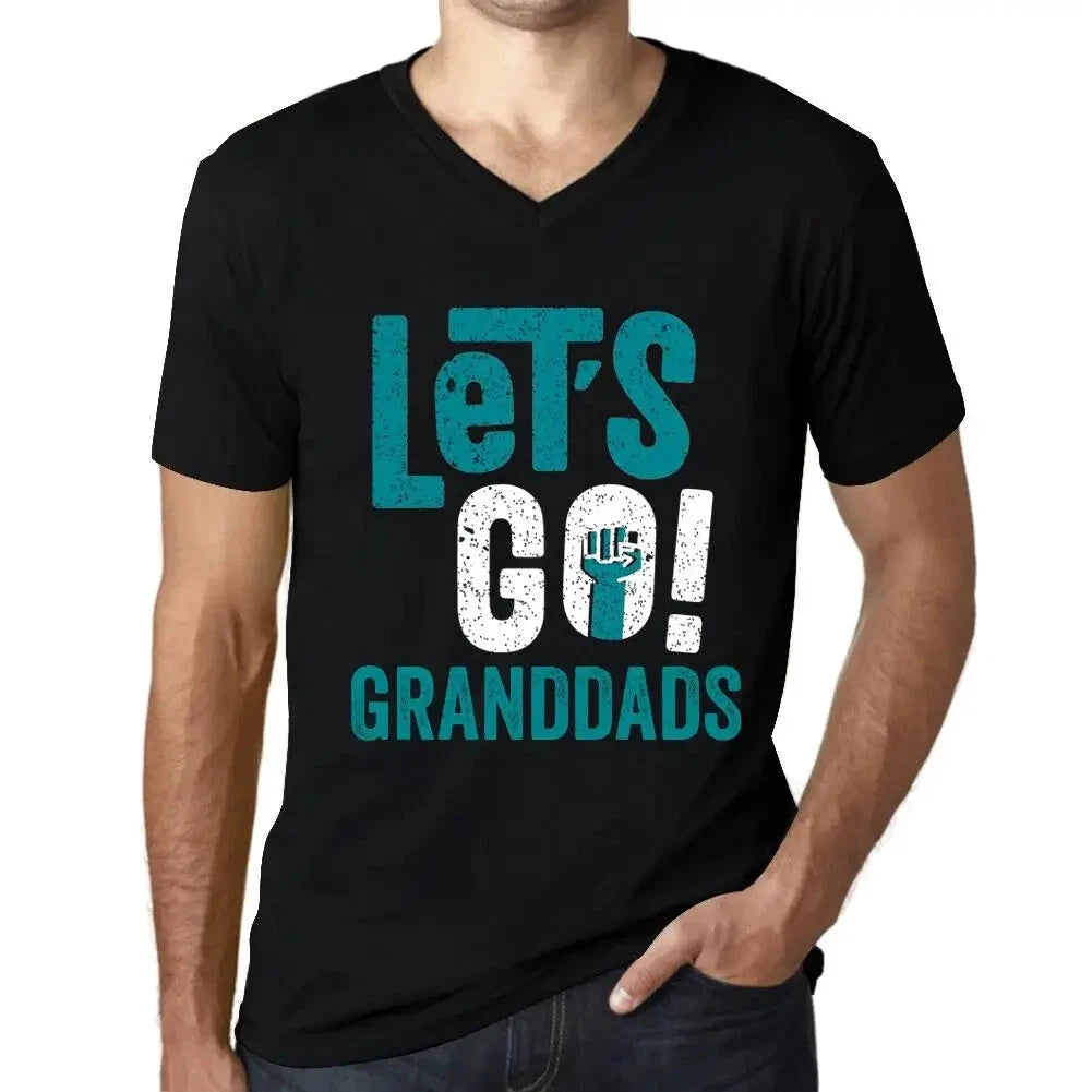 Men's Graphic T-Shirt V Neck Let's Go Granddads Eco-Friendly Limited Edition