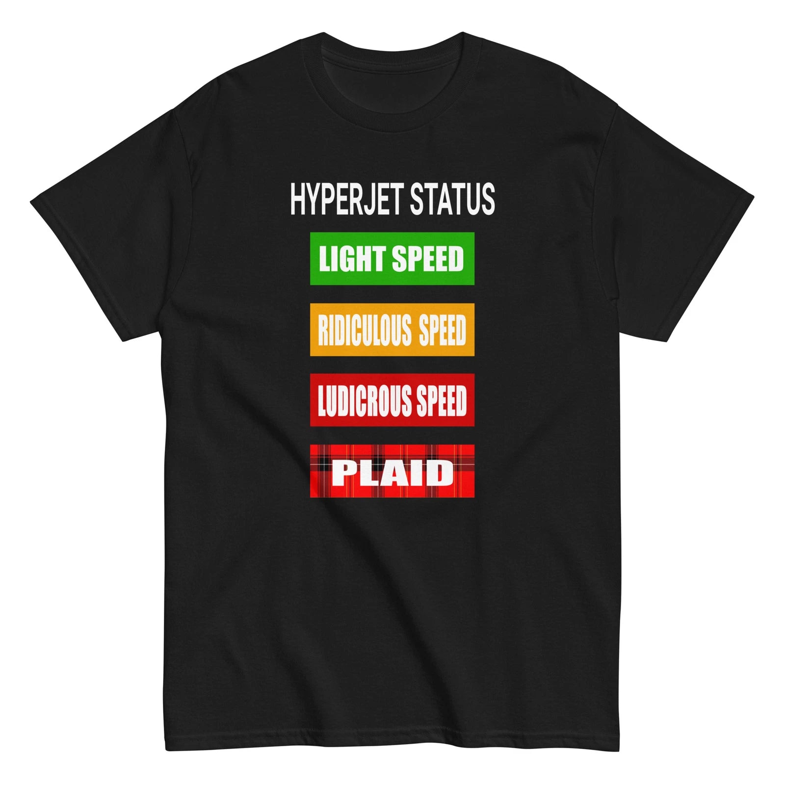 Hyperjet Status - Funny Ludicrous Speed Movie Quote, Spaceballs Shirt - Unisex