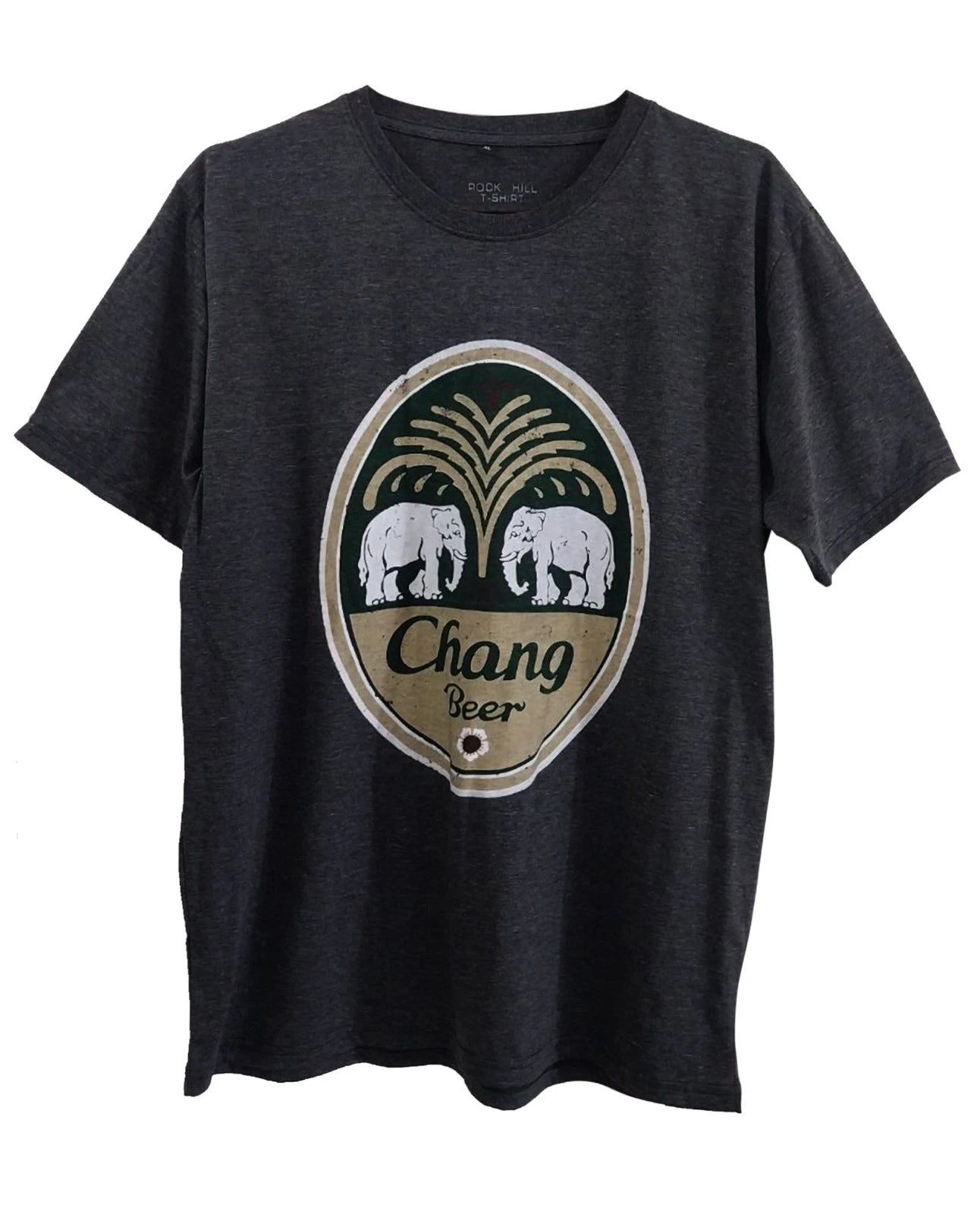 Chang Beer t shirt  Thailand Souvenir Vintage Style Elephant  Dark Gray XL