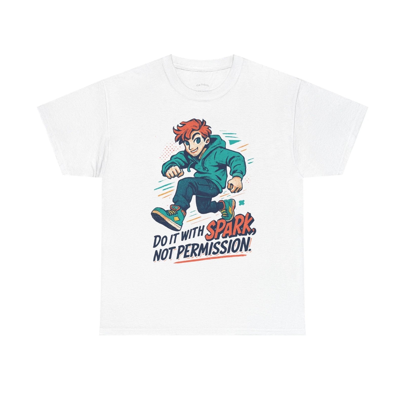 Unisex Tee with Motivational Design - "Do It With Spark, Not Permission"