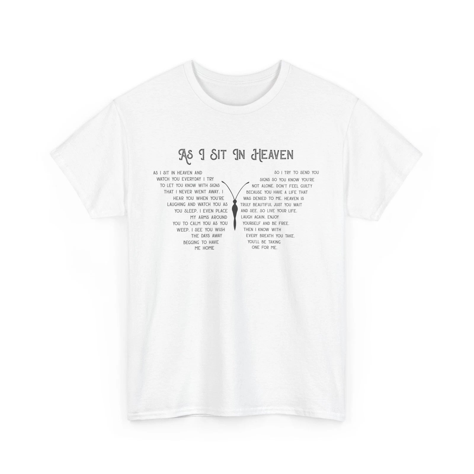 As i sit in heaven - Oversized Butterfly Graphic Tee Women’s Aesthetic Boho