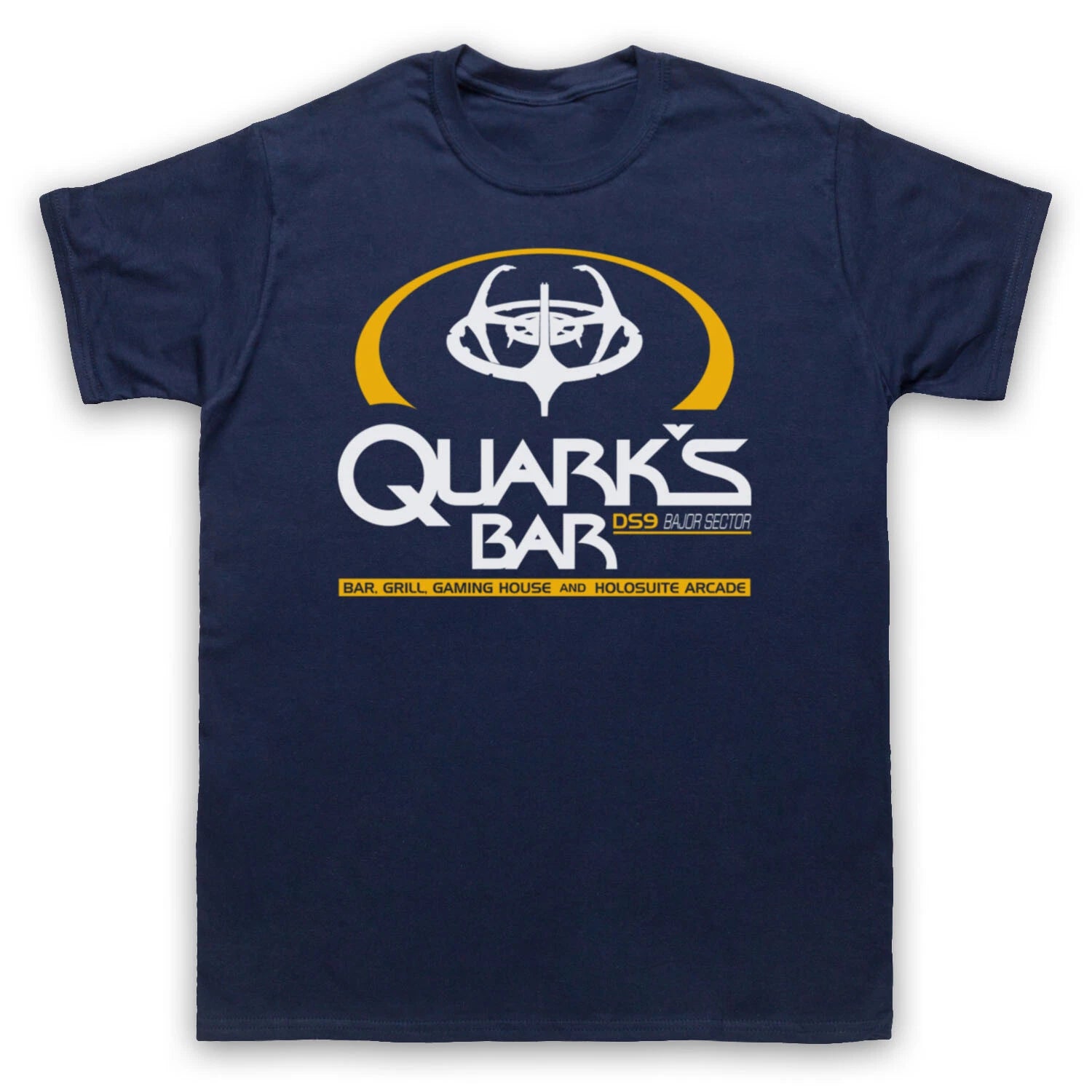 QUARK'S BAR STAR DEEP SPACE NINE DS9 BAJOR SECTOR TREKKIE ADULTS T-SHIRT