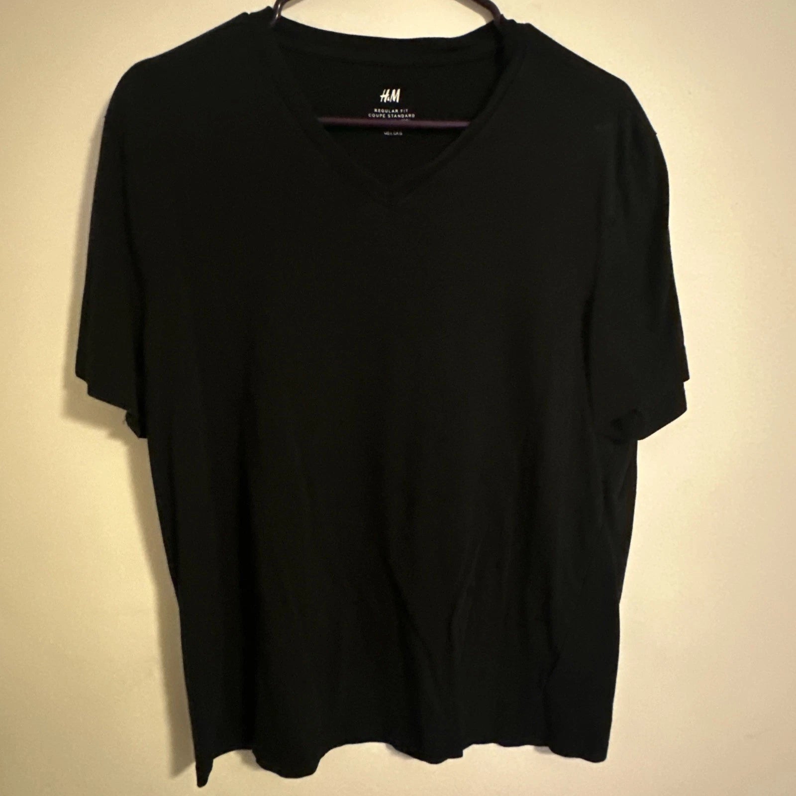 H&M Black Short Sleeve Regular Fit T-Shirt Men's S