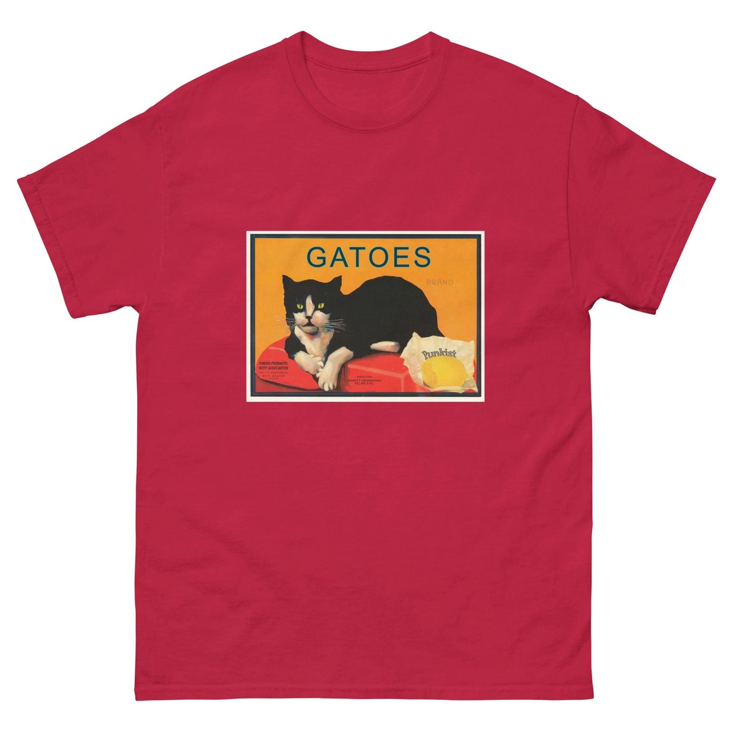 Polydactyl Cat, Hemingway Cat, Fruit Label Cat, Gatoes, Unisex classic tee