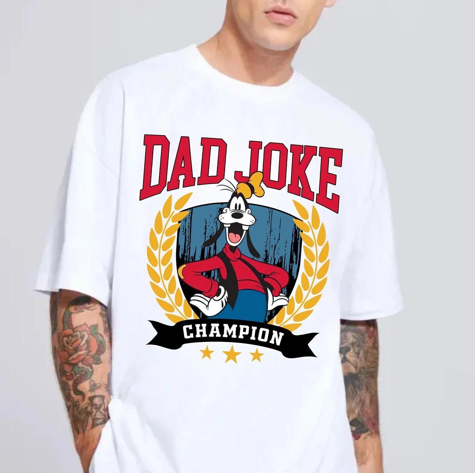 Retro Funny Goofy Dog Dad Joke  Father's Day Gift For Dad Tshirt Men Women