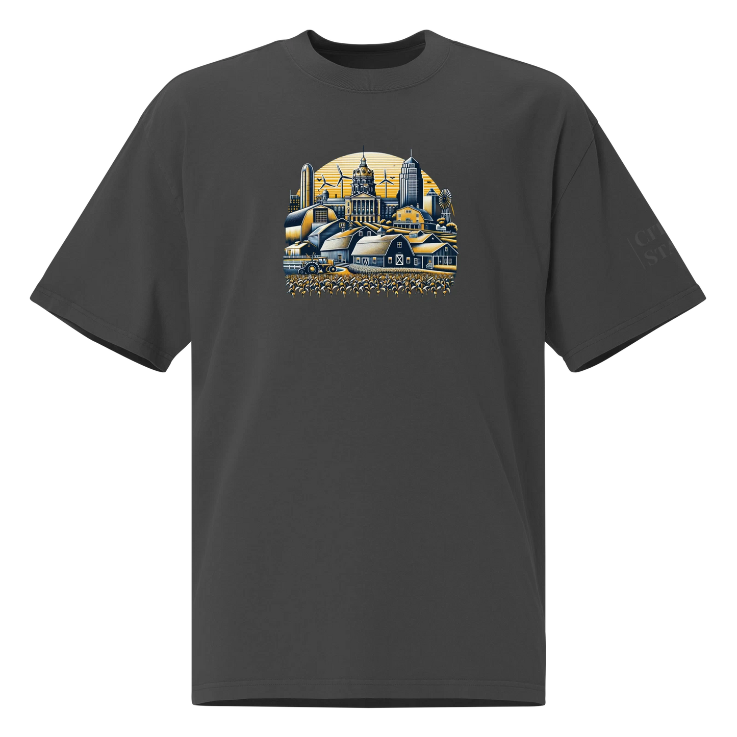 Oversized faded t-shirt (IOWA)