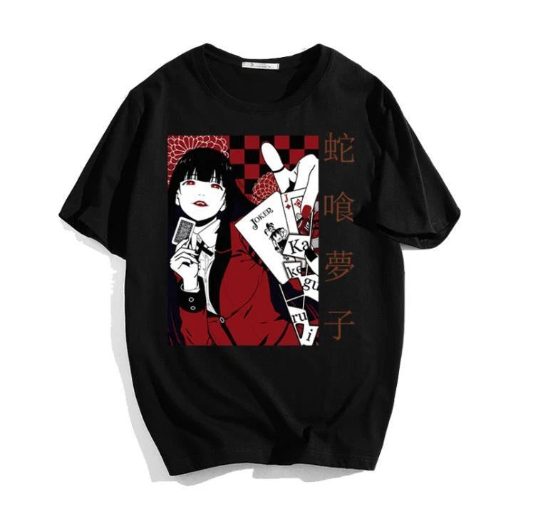 Kakegurui Cosplay Anime T-Shirt Tee Undershirt 100% Cotton Cotton Unisex