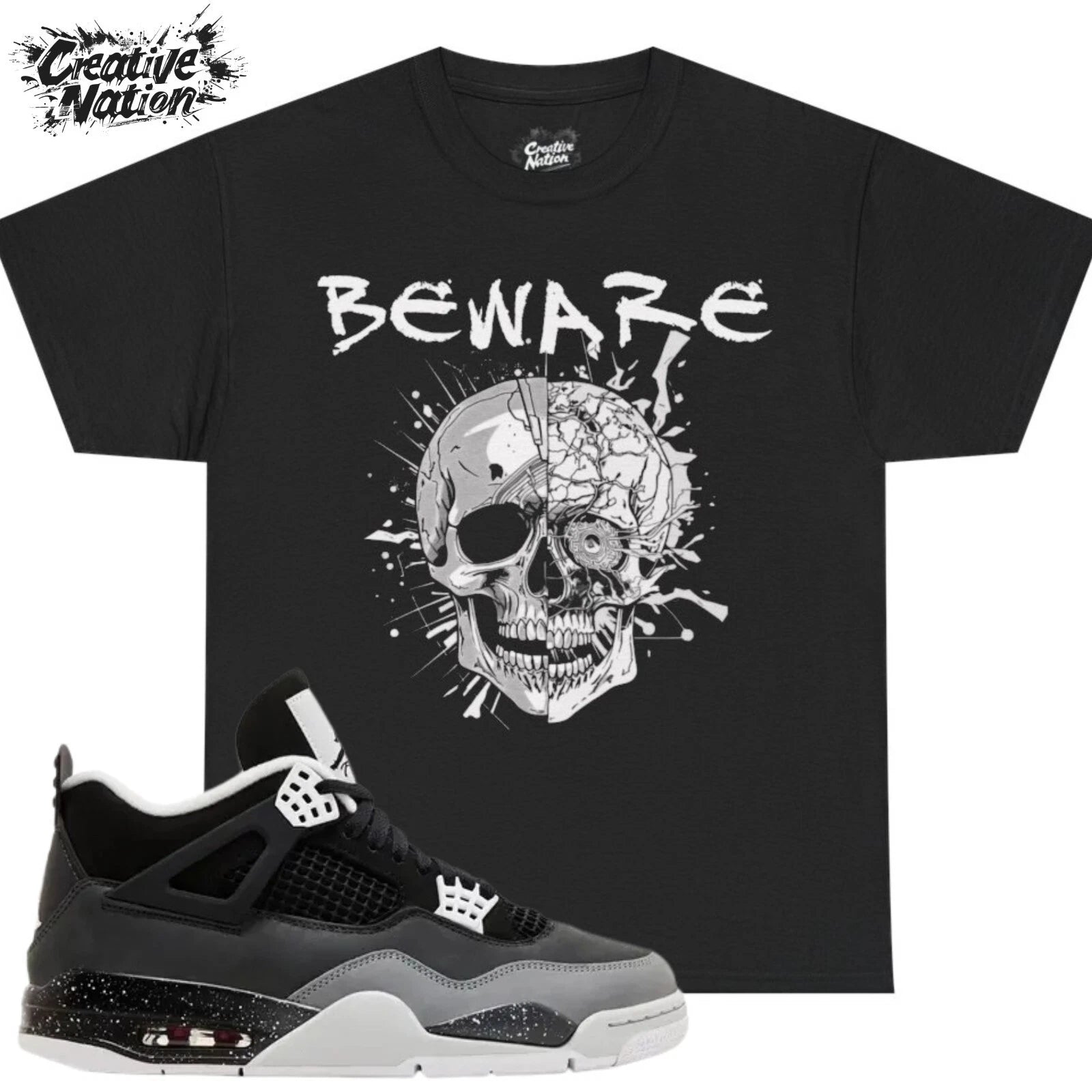 Shirt To Match 4 Fear Unisex Tee Sneaker Shirt Skull Shirt