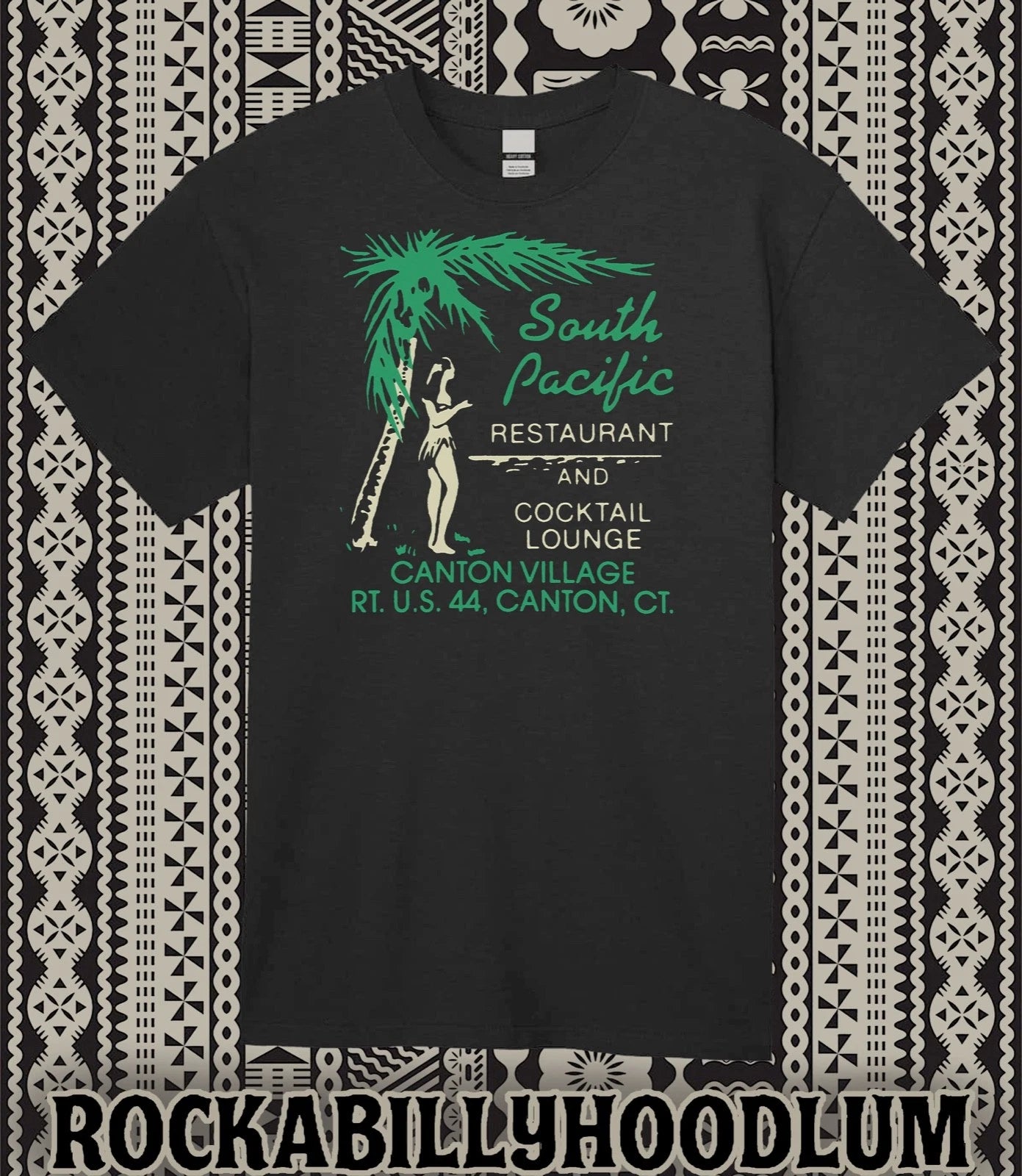 Retro Tiki Art Tee T Shirt Bar Mug Restaurant South Pacific Cocktail Lounge CT