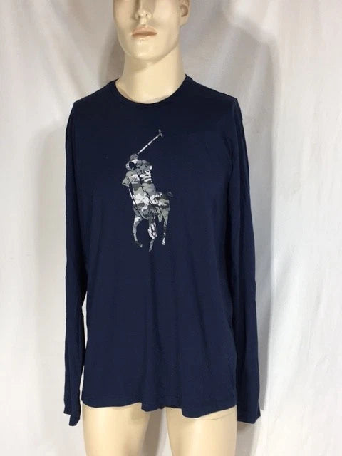 Men's NWT Polo Ralph Lauren Crew-Neck Long Sleeve Logo T-Shirt