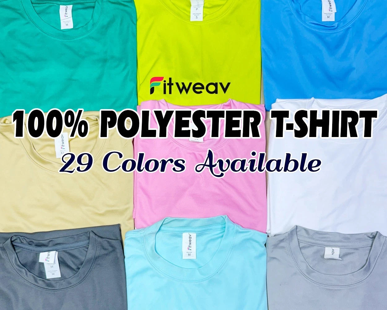 Sublimation Blank T-Shirt: 100% Polyester Blend | Fitweav Polyester Blank Shirt