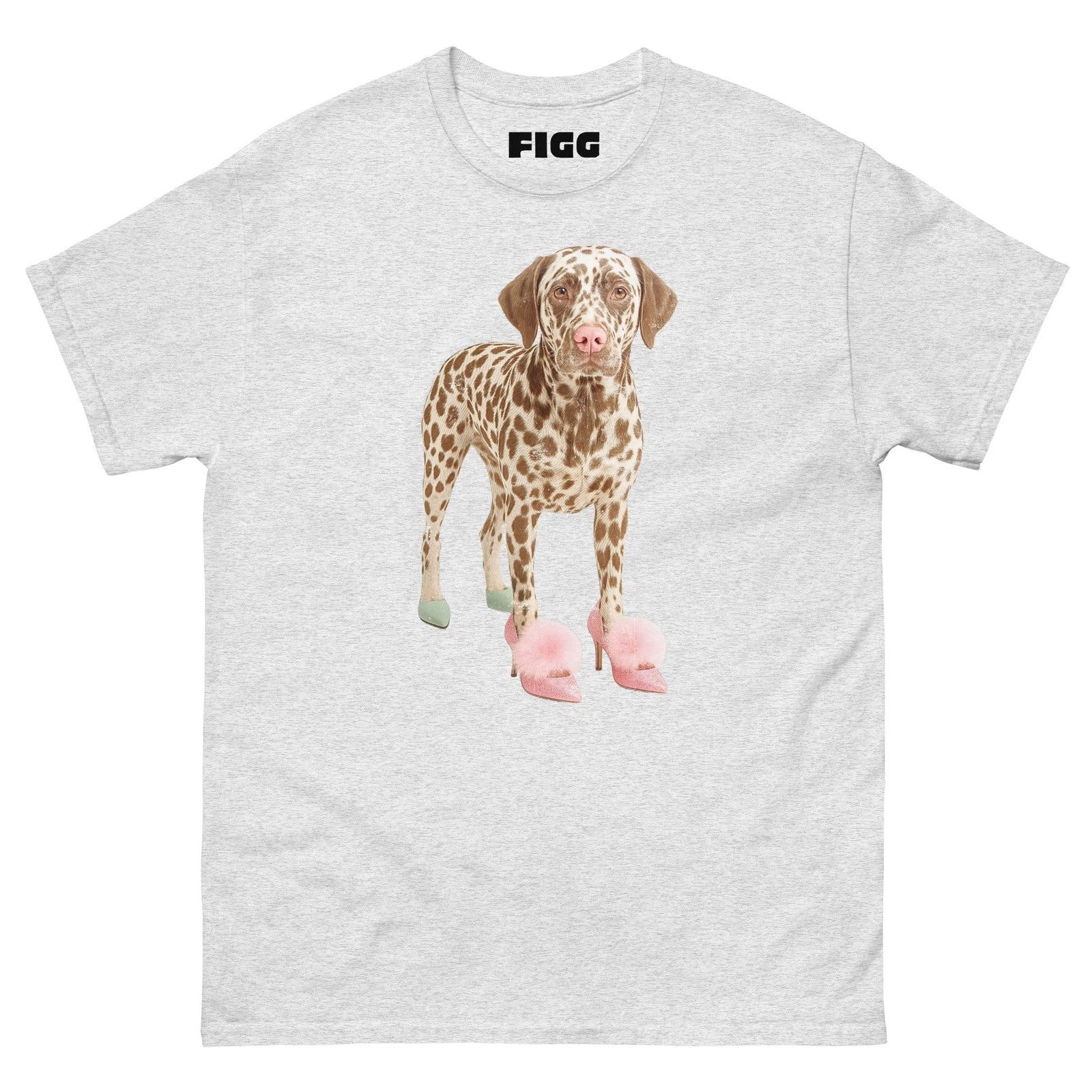Funny Dalmatian Dog in High Heels Dog Art, Aesthetic Graphic Tee