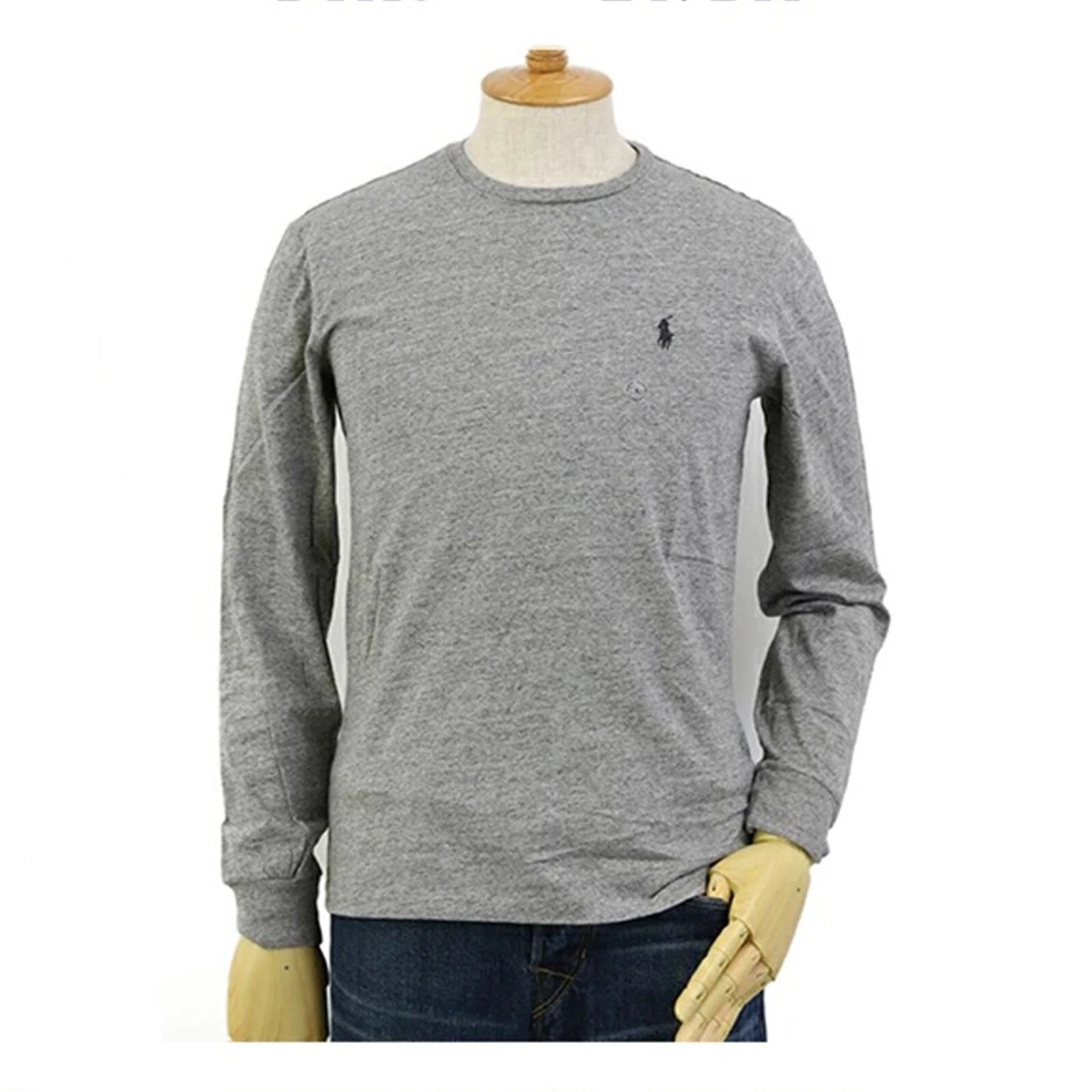 Polo Ralph Lauren Long Sleeve Crewneck Solid T-Shirt with Pony - Dark Vinta Grey