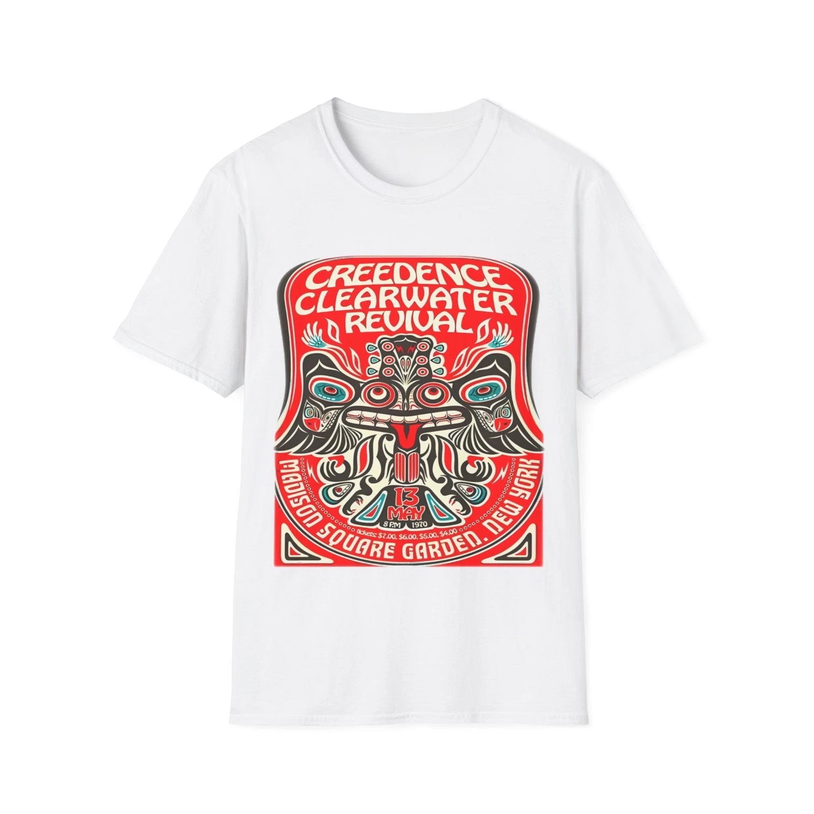 Unisex Soft Cotton T-Shirt. CCR, Creedence Clearwater Revival