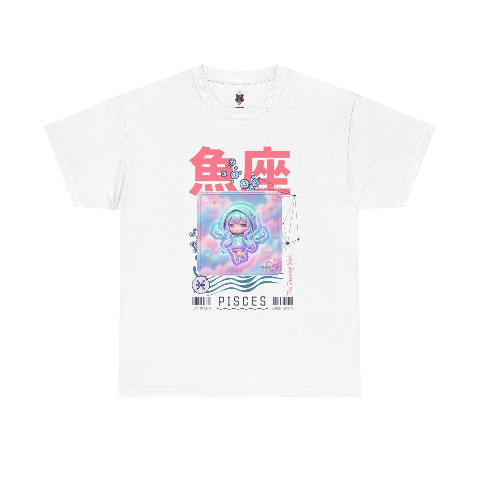 Kawaii Pisces Zodiac Tee | Cute Astro Fish Graphic Shirt
