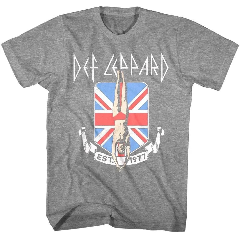 Def Leppard Diver Union Jack Men's T Shirt