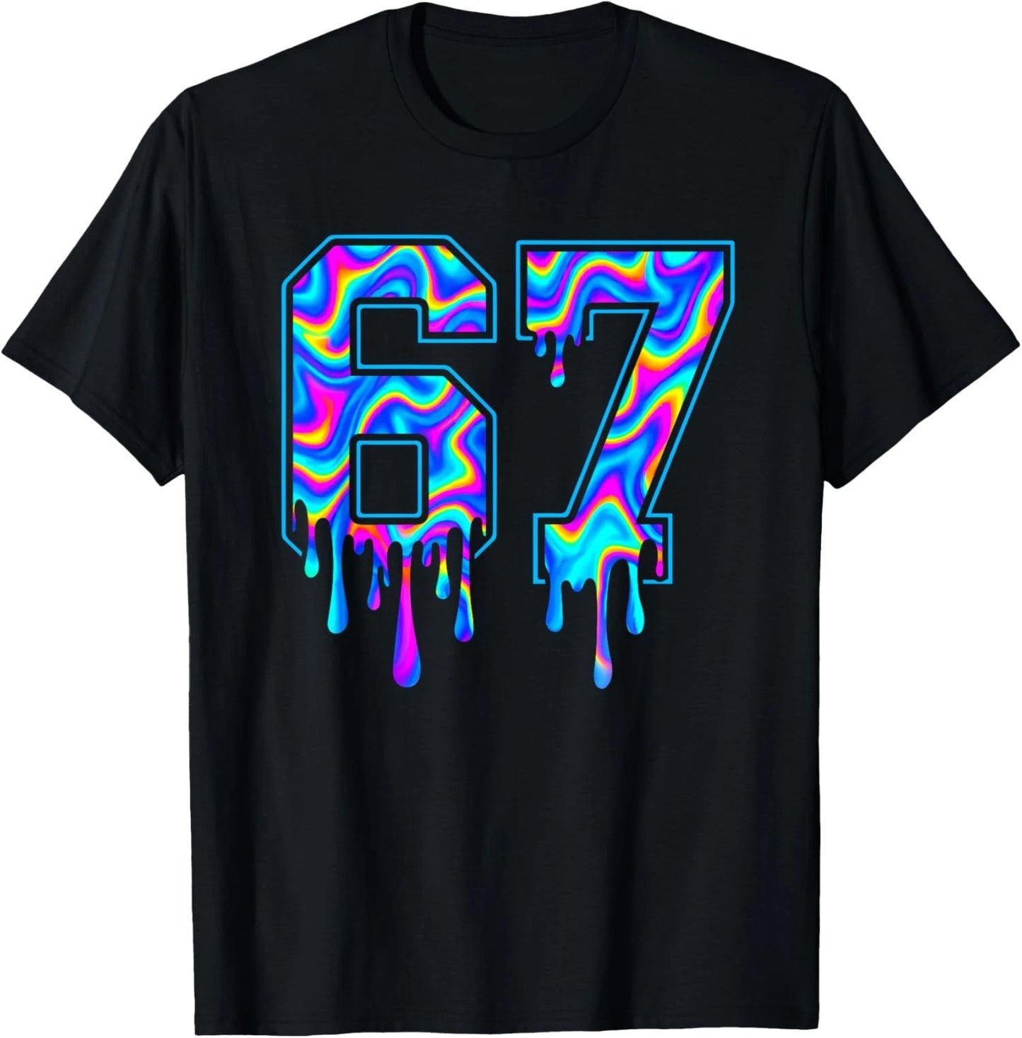 Swirl Six Seven Drip 6 7 Meme Gen Alpha Slang  Unisex T-Shirt