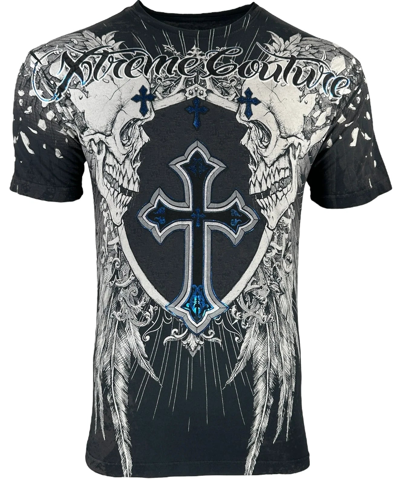 Xtreme Couture by Affliction Men's T-Shirt Provoke Skull Cross
