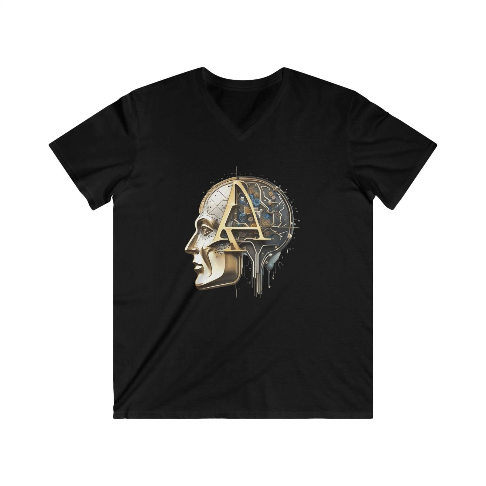 Men's Fitted Tee artificial intelligence logo t-shirt gift for nerds