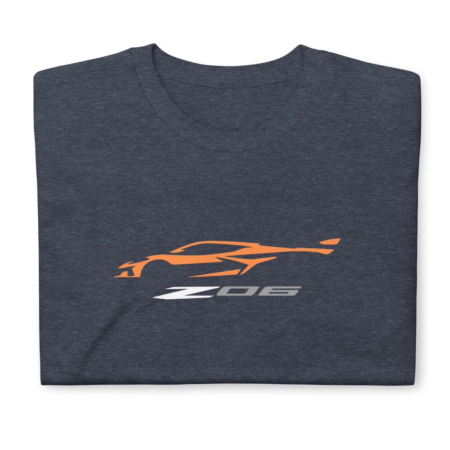 Softstyle T-Shirt For Chevrolet Corvette C8 Z06 Orange Car Owners Birthday Gift