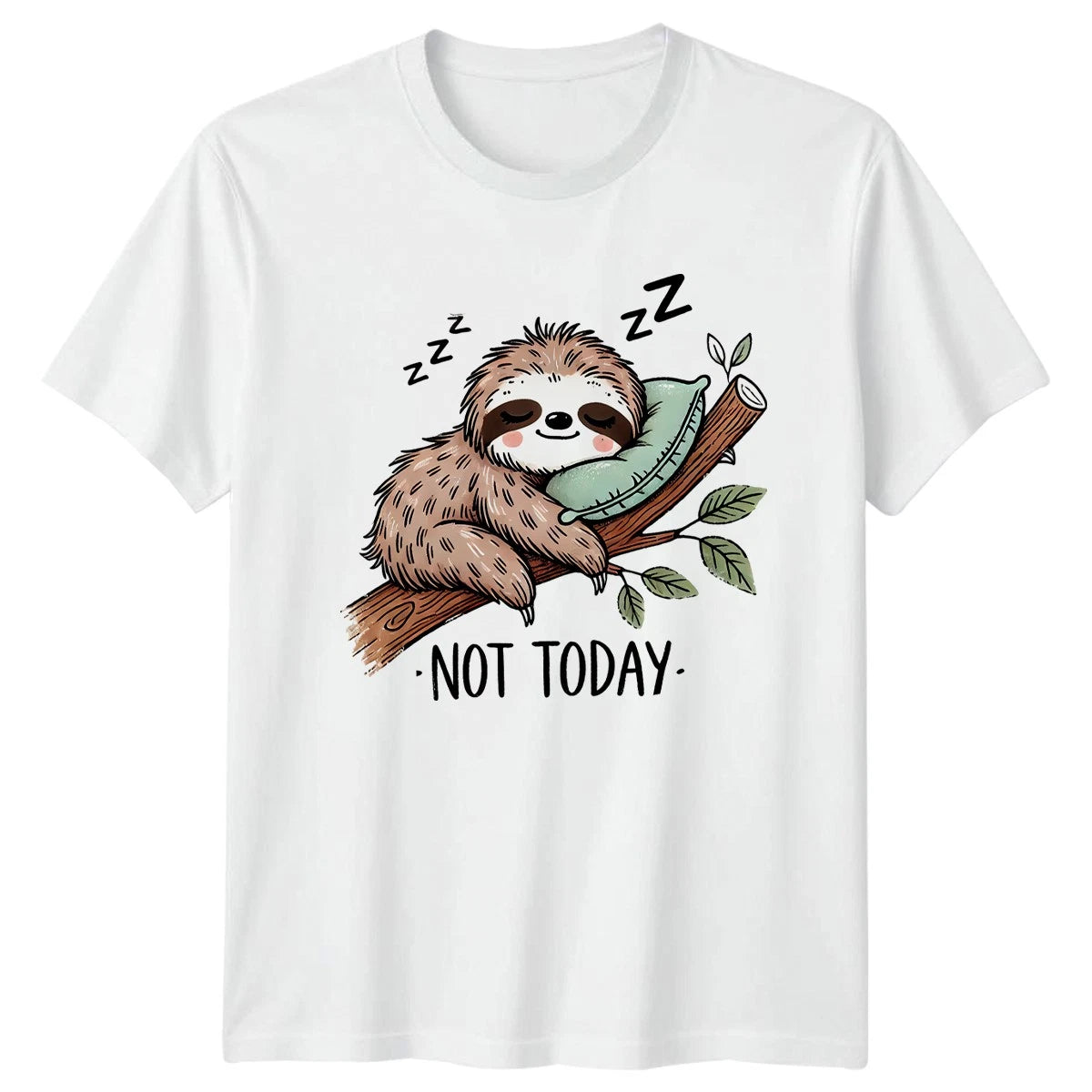 Sloth Zz Zz Zz Not Today T-Shirt Sleeping Sloth Animal Humor