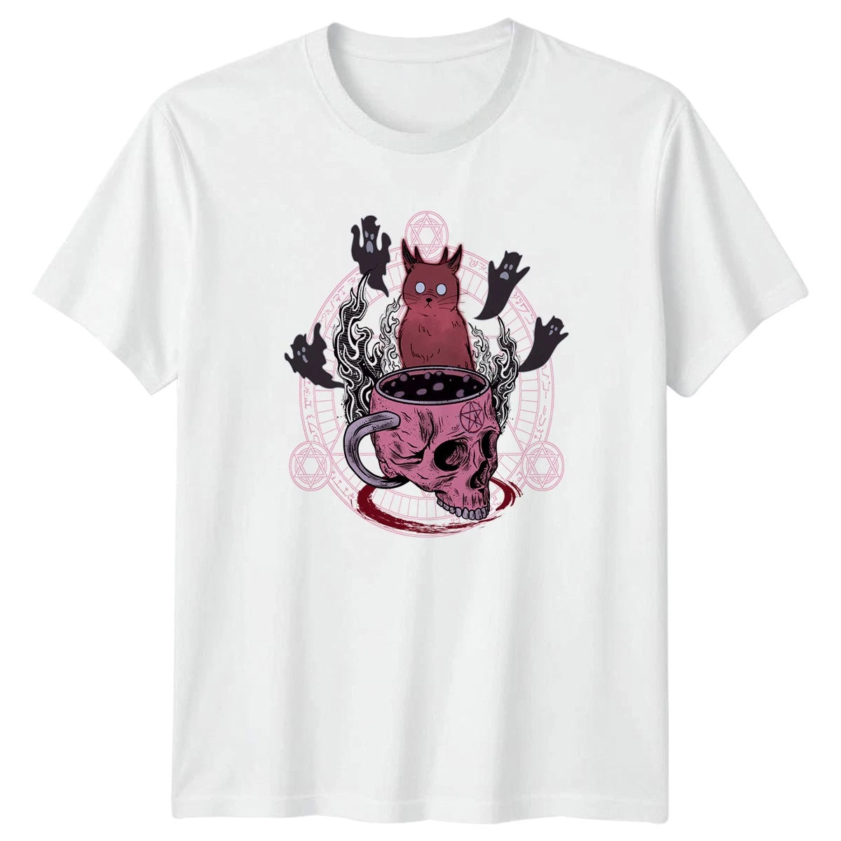 Kawaii Pastel Goth Spooky Cat T-Shirt Pastel Goth Goth Occult Halloween Gift