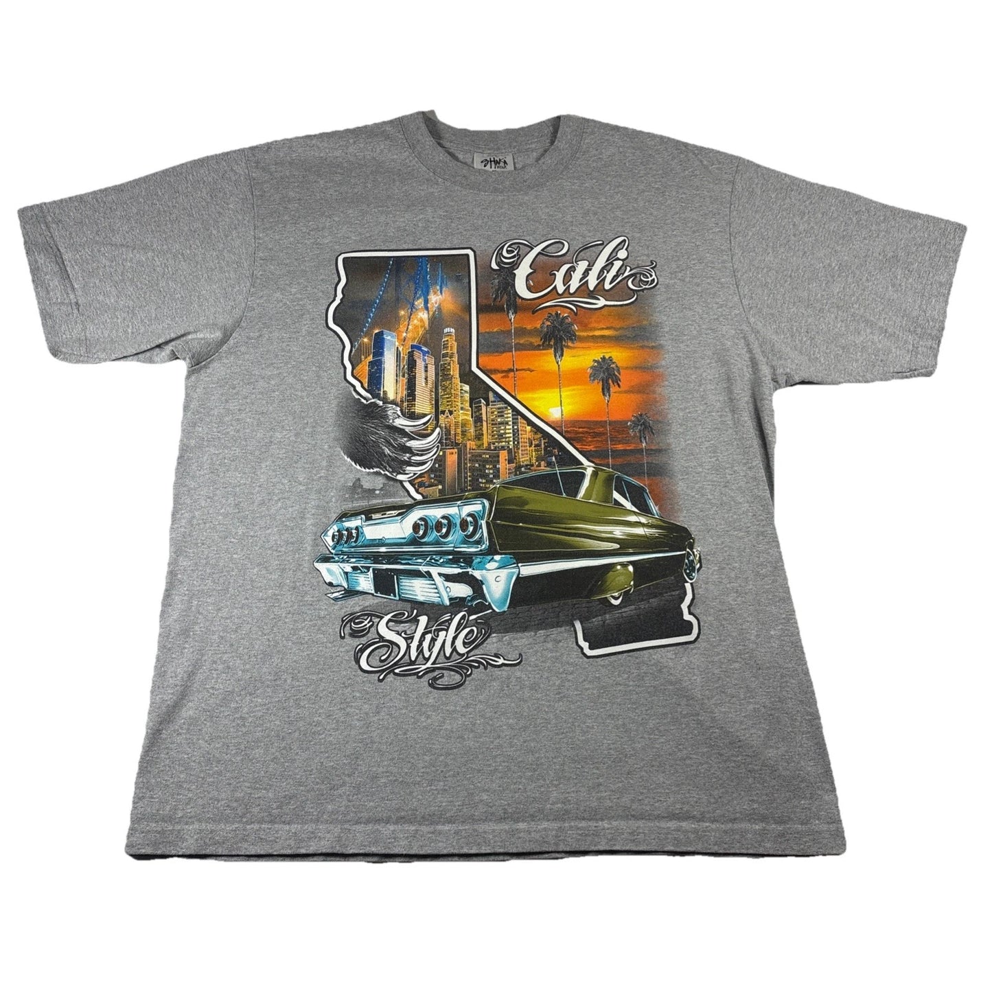 Shaka CALIFORNIA LOWRIDER T-shirt Cali Style Low Rider Urban Streetwear Men's XL