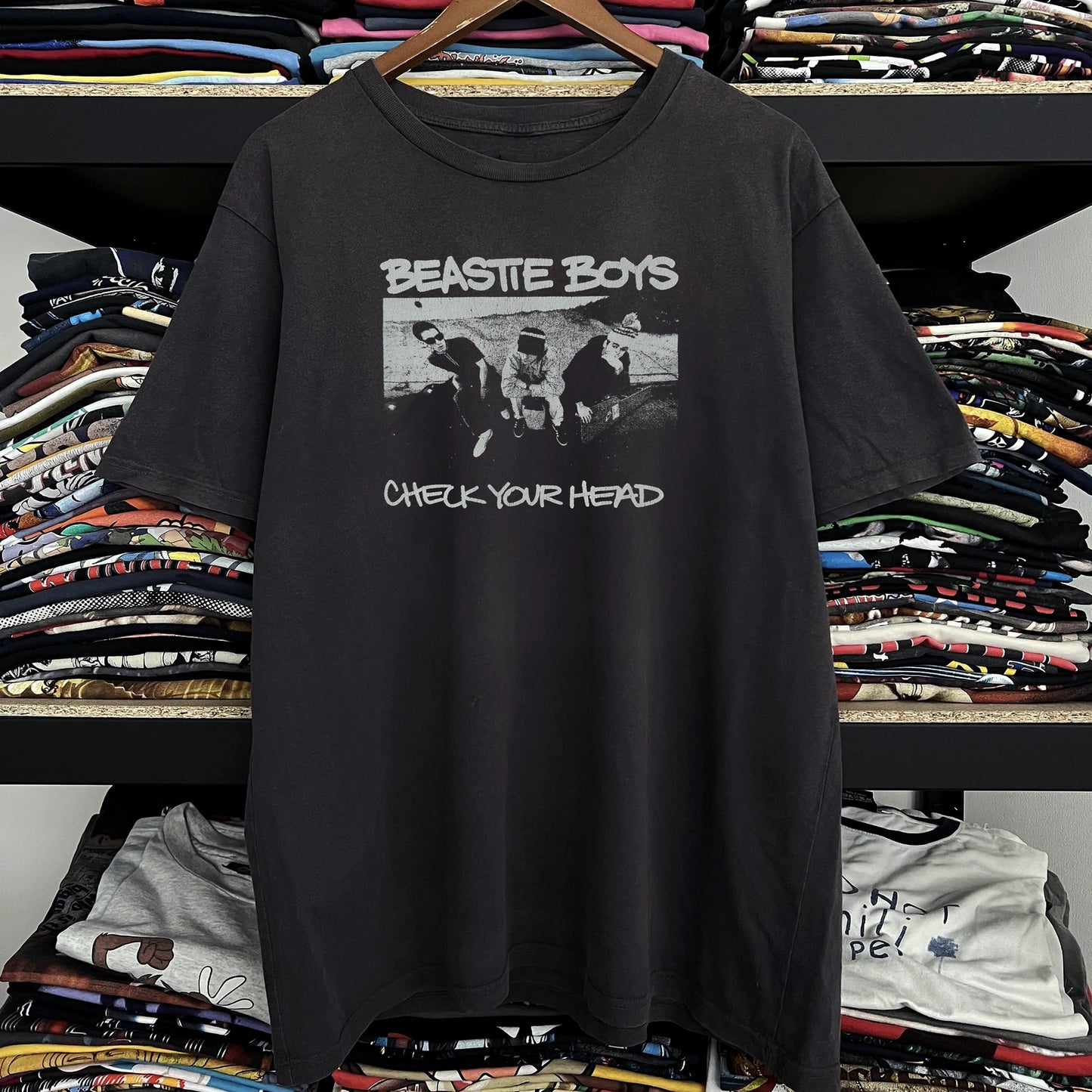 90s Beastie Boys Check Your Head Washed T-Shirt Black L