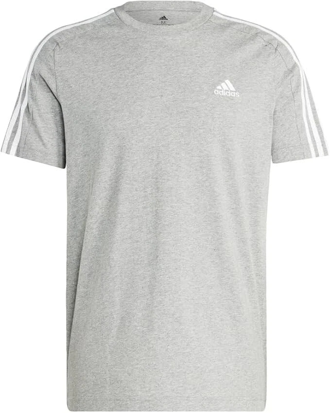 NEW Adidas Men's Essentials Single Jersey 3-Stripes Tee - Cotton - Size Medium