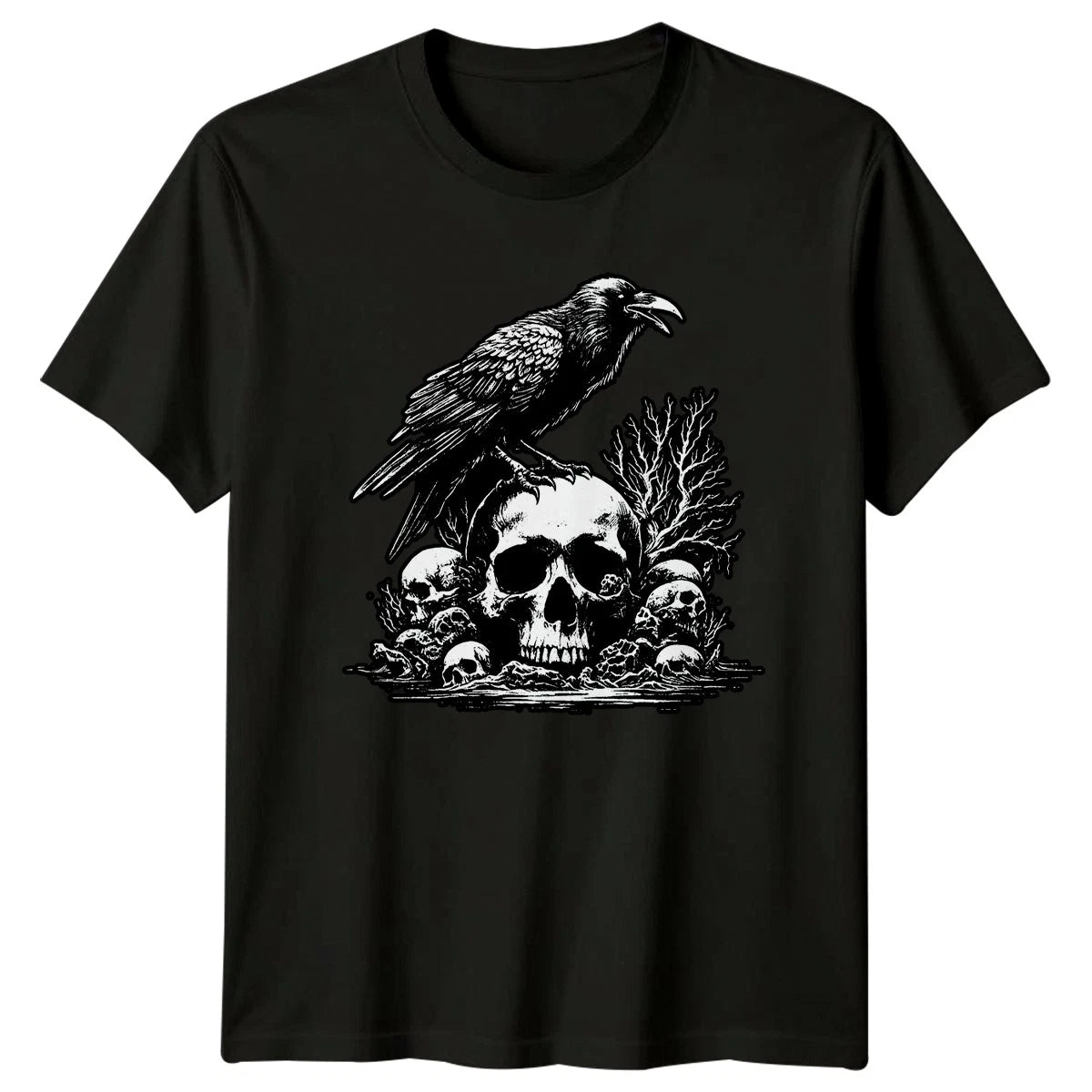 Dark Art Crows Raven Bird Mens T-Shirt Gothic