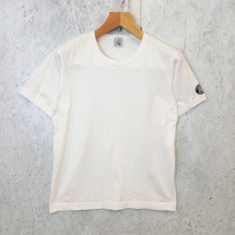 SINA Cova Short Sleeve T-shirt Plain Simple Emblem Logo White L Size
